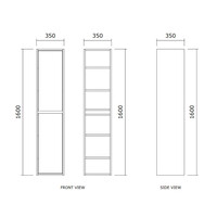 Kolomkast BWS Riga 160 cm Latte