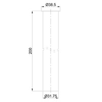 Sifon Verlengbuis Wiesbaden Star Met Kraag 20 cm Geborsteld Brons Koper