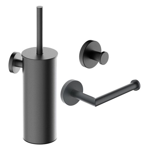 Toilet Accessoires Set Wiesbaden Alonzo Gunmetal 