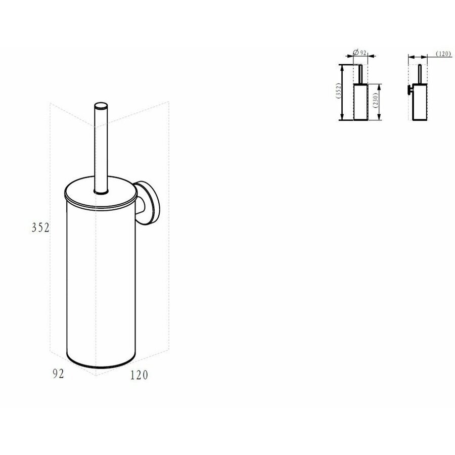 Toilet Accessoires Set Wiesbaden Alonzo Gunmetal