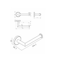 Toilet Accessoires Set Wiesbaden Alonzo Geborsteld Messing