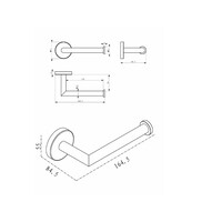 Toilet Accessoires Set Wiesbaden Alonzo Geborsteld RVS