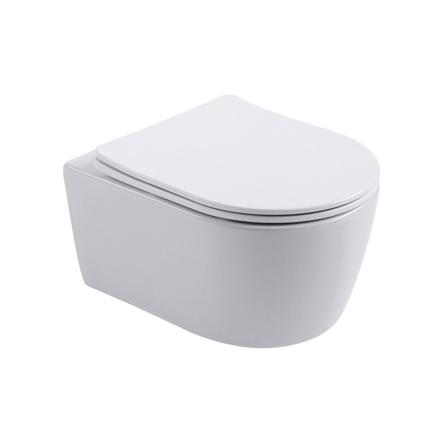 Geberit up100 Toiletset BWS Mudo | Randloos met Zitting | Mat Wit | Delta Drukplaat