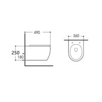 Geberit up320 Toiletset BWS Mudo | Randloos met Zitting | Mat Wit | Sigma Drukplaat