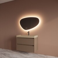 Badmeubelset BWS Riga Met Lako Wastafel Cappuccino 80 cm Latte