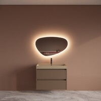 Badmeubelset BWS Riga Met Lako Wastafel Cappuccino 80 cm Latte