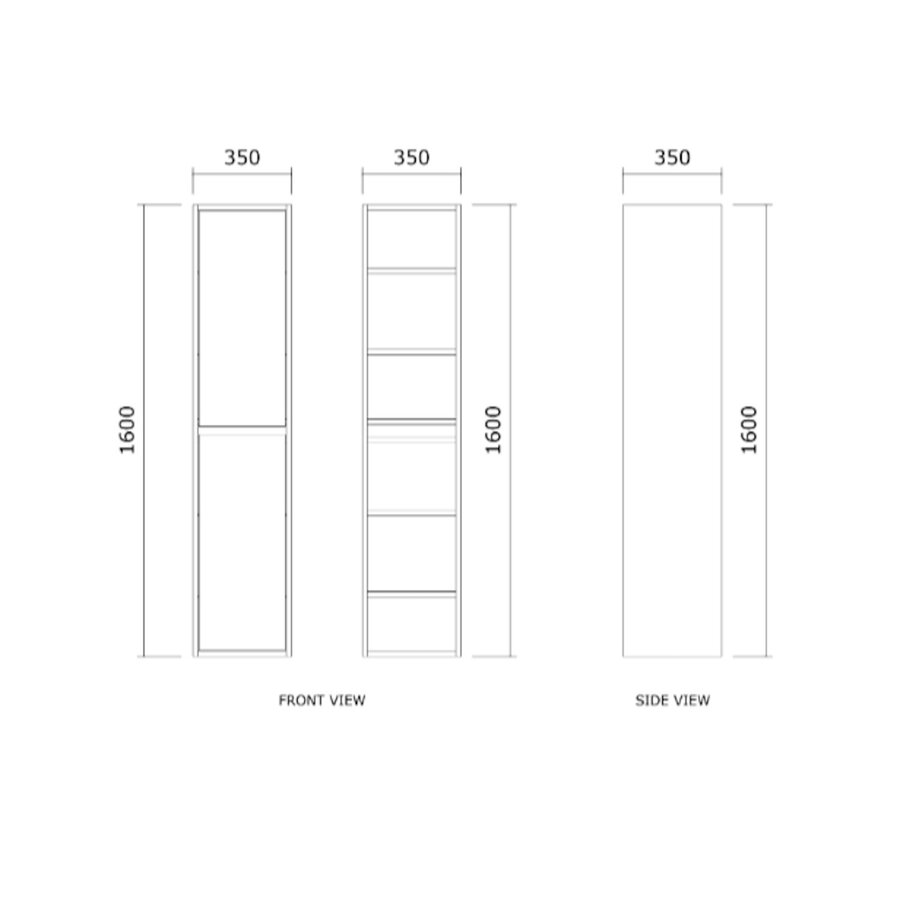Badmeubelset BWS Riga Met Lako Wastafel Zwart 100 cm Latte