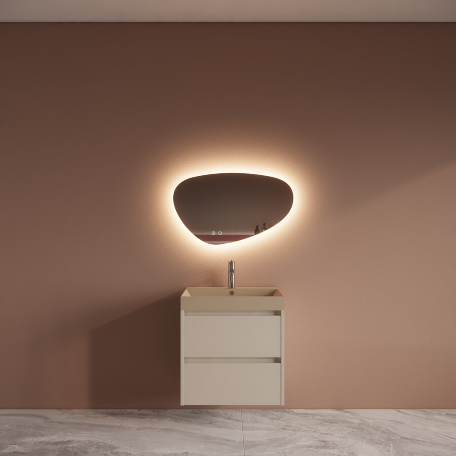 Badmeubelset BWS Riga Met Lako Wastafel Cappuccino 60 cm Kasjmier