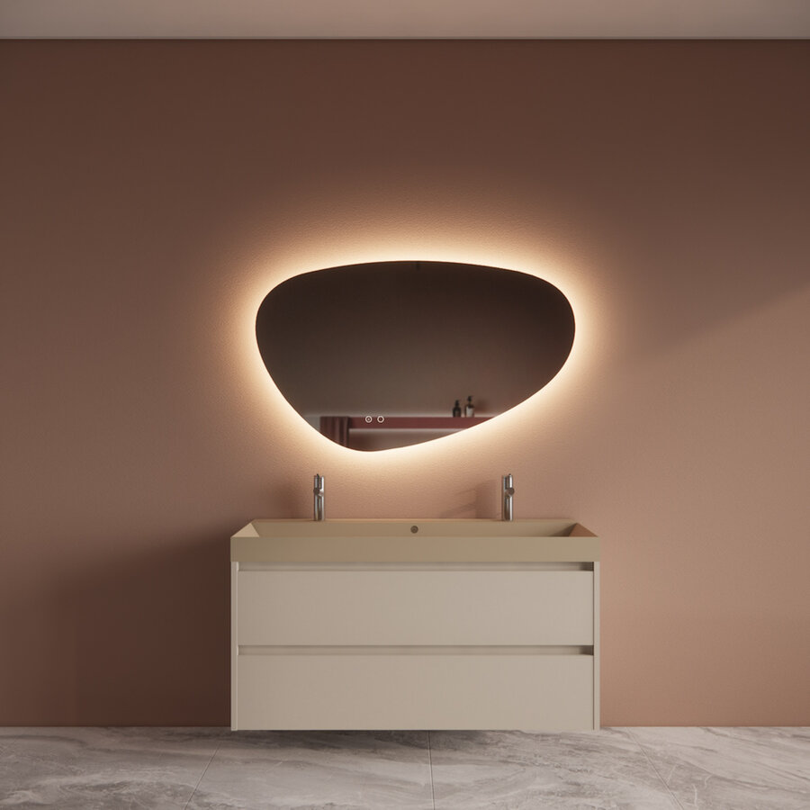 Badmeubelset BWS Riga Met Lako Wastafel Cappuccino 120 cm Kasjmier