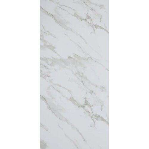 Wandpaneel Isodeco SPC Marmer Plaat 120x260 cm Marble Wit Grijs (Prijs Per Plaat) 