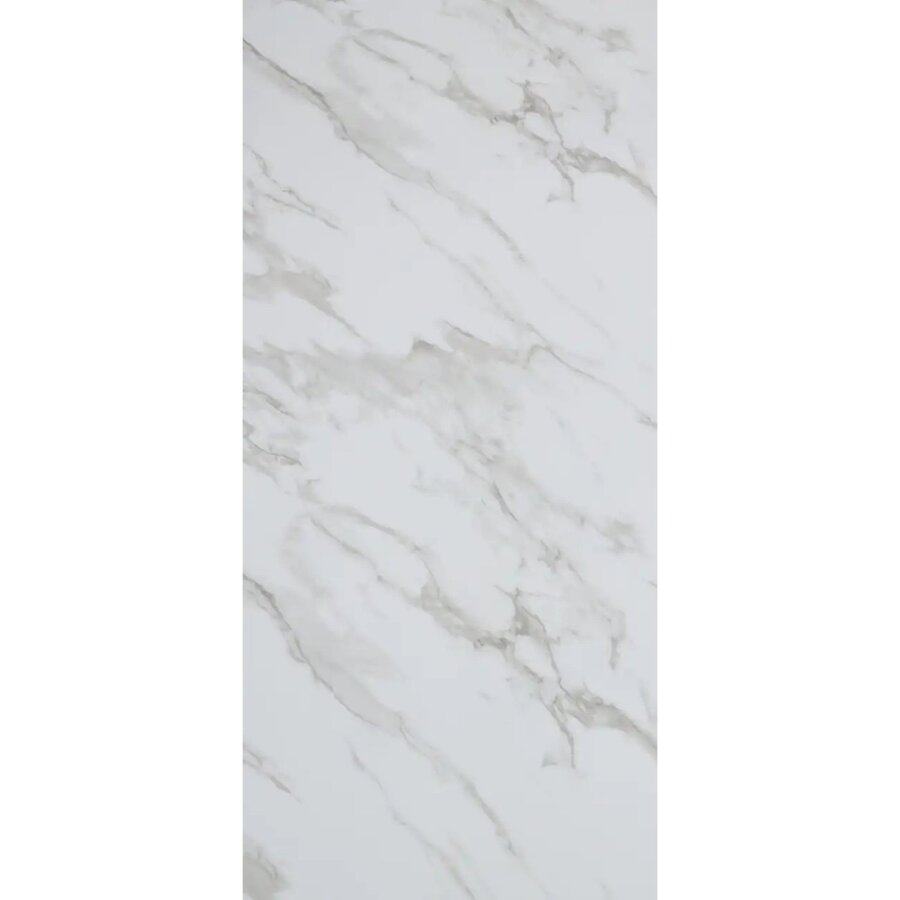 Wandpaneel Isodeco SPC Marmer Plaat 120x260 cm Marble Wit Grijs (Prijs Per Plaat)
