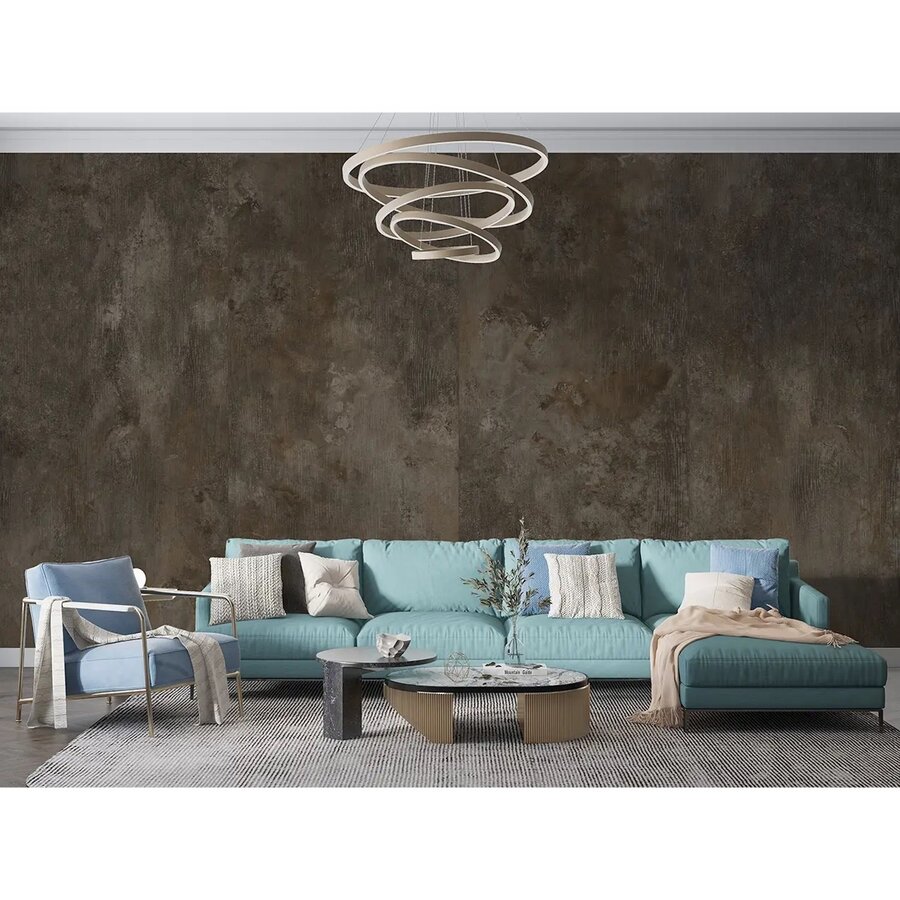 Wandpaneel Isodeco SPC Marmer Plaat 120x260 cm Concrete Grijs Brons (Prijs Per Plaat)