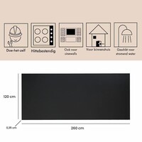 Wandpaneel Isodeco SPC Marmer Plaat 120x260 cm Mat Zwart (Prijs Per Plaat)