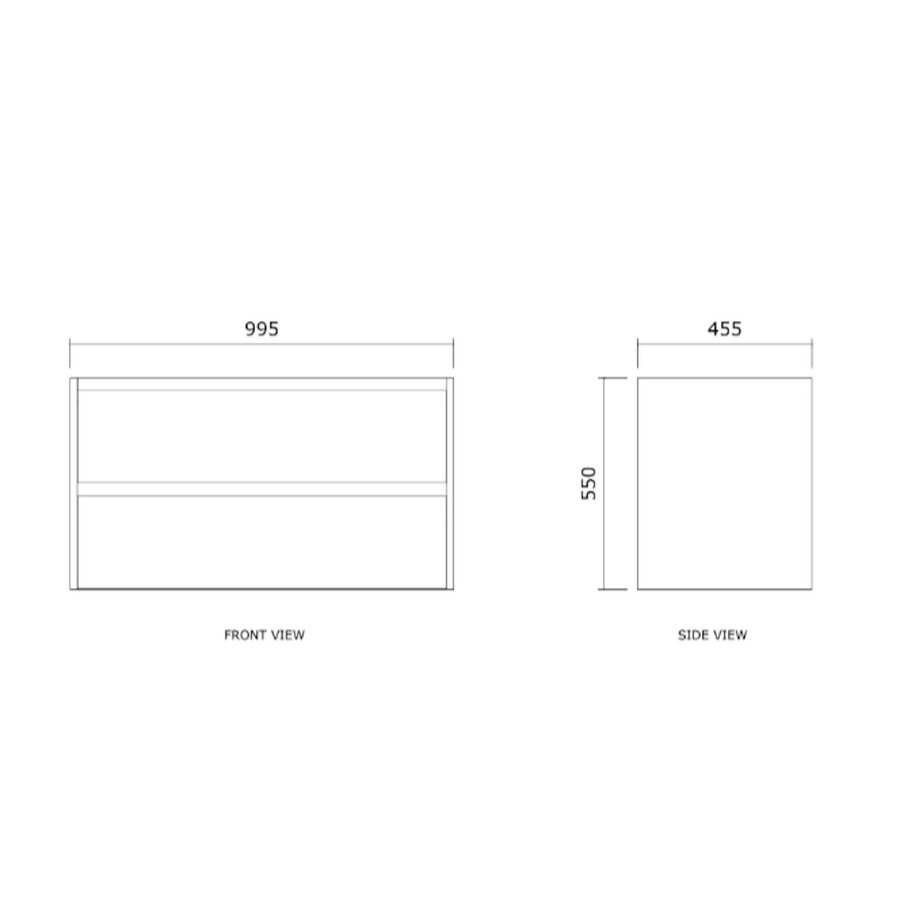 Badmeubelset BWS Riga Met Lako Wastafel Wit 100 cm Walnoot