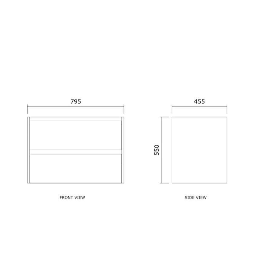 Badmeubelset BWS Riga Met Lako Wastafel Wit 80 cm Kasjmier