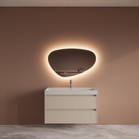 Badmeubelset BWS Riga Met Lako Wastafel Wit 100 cm Kasjmier