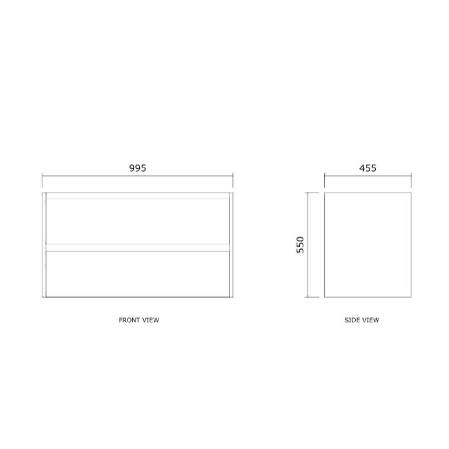 Badmeubelset BWS Riga Met Lako Wastafel Wit 100 cm Leigrijs