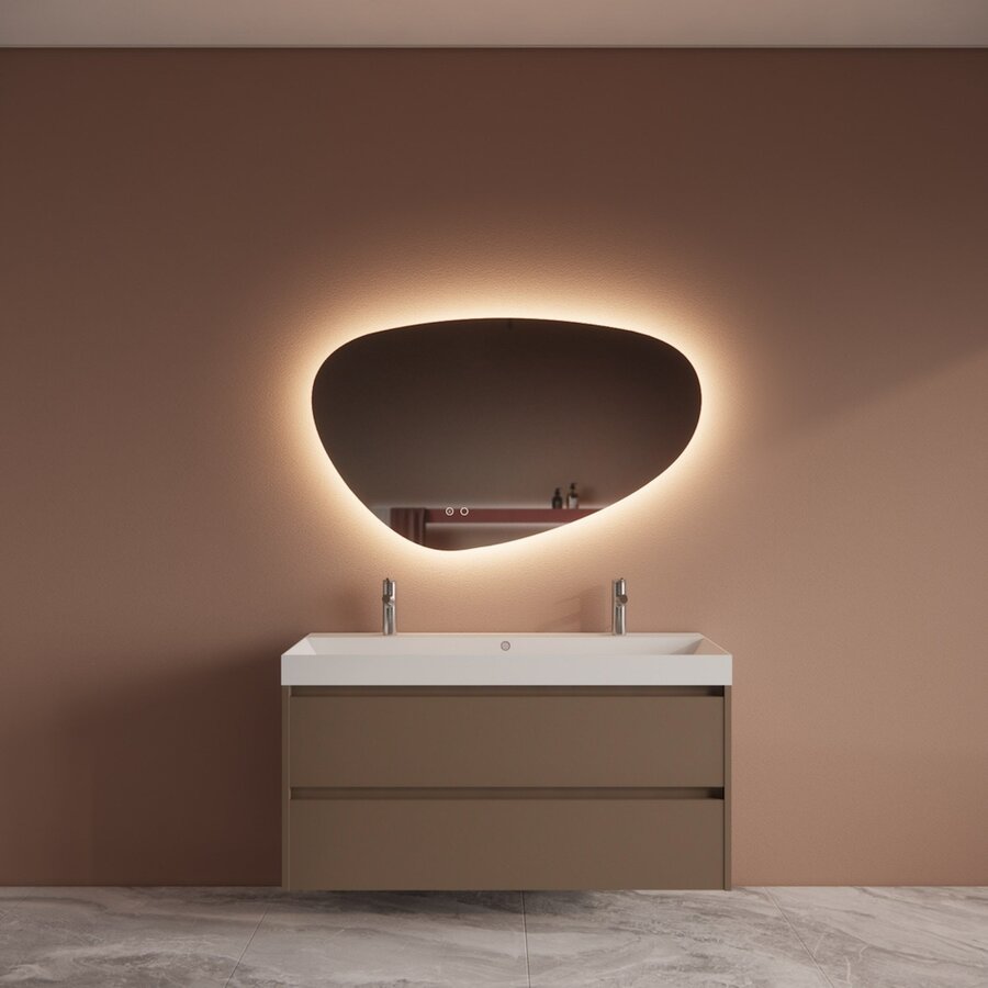 Badmeubelset BWS Riga Met Lako Wastafel Wit 120 cm Latte