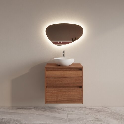 Badmeubelset BWS Riga Met Topplaat 60 cm Walnoot 