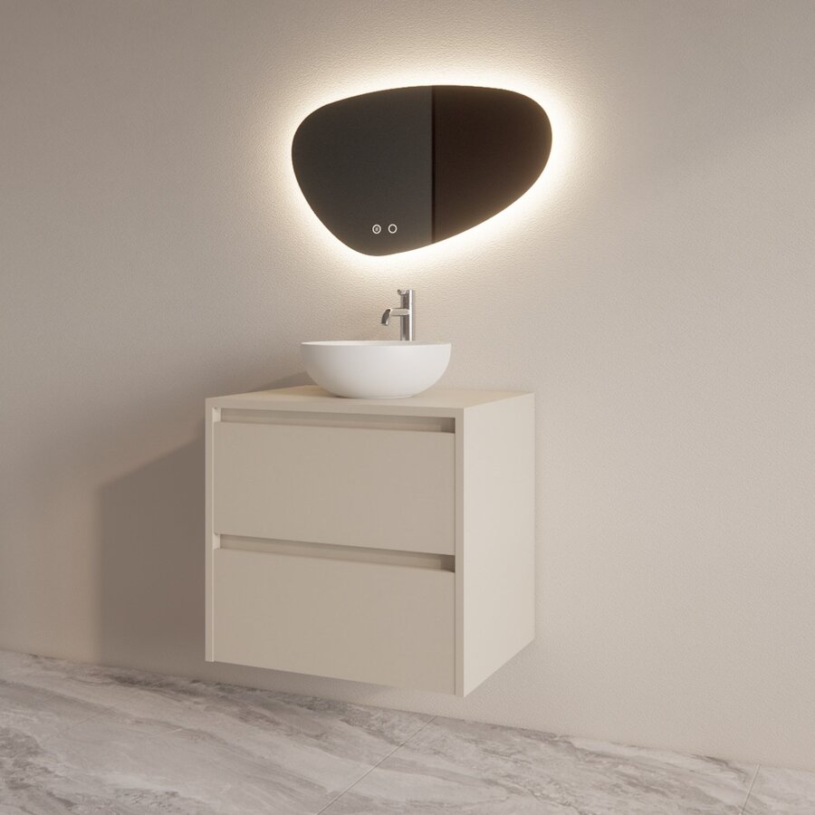 Badmeubelset BWS Riga Met Topplaat 60 cm Kasjmier