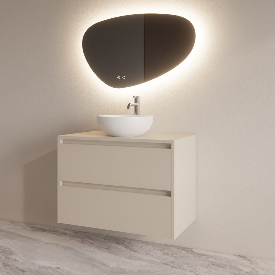 Badmeubelset BWS Riga Met Topplaat 80 cm Kasjmier