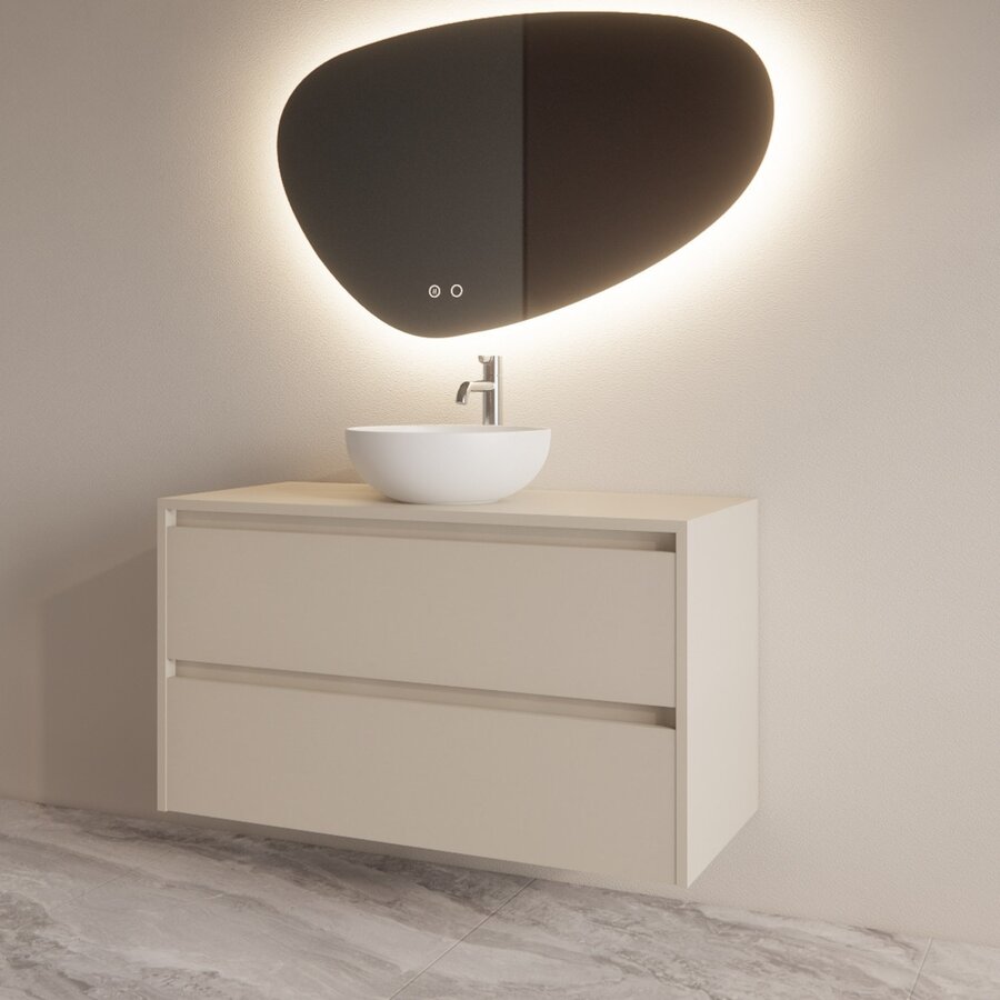 Badmeubelset BWS Riga Met Topplaat 100 cm Kasjmier