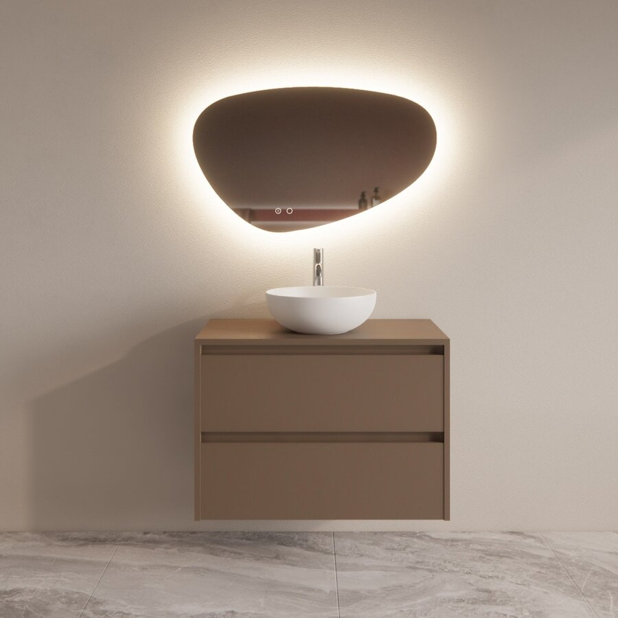 Badmeubelset BWS Riga Met Topplaat 80 cm Latte