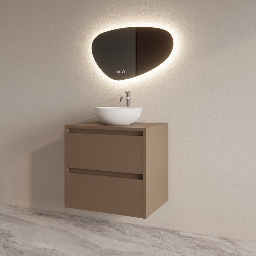 Badmeubelset BWS Riga Met Topplaat 60 cm Latte