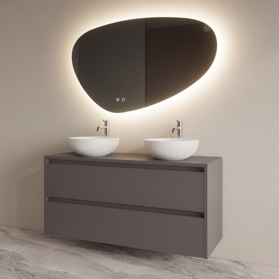 Badmeubelset BWS Riga Met Topplaat 120 cm Leigrijs