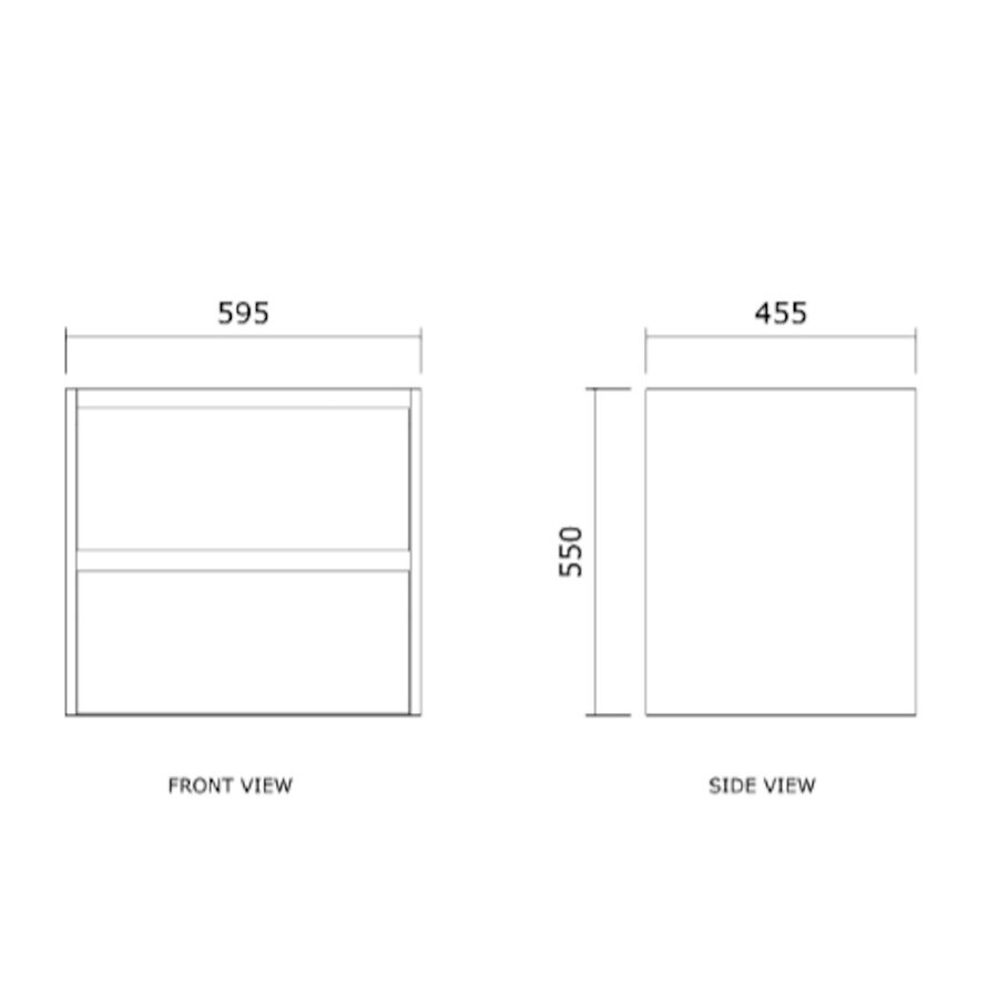 Badmeubelset BWS Riga Met Asia Wastafel Wit 60 cm Kasjmier
