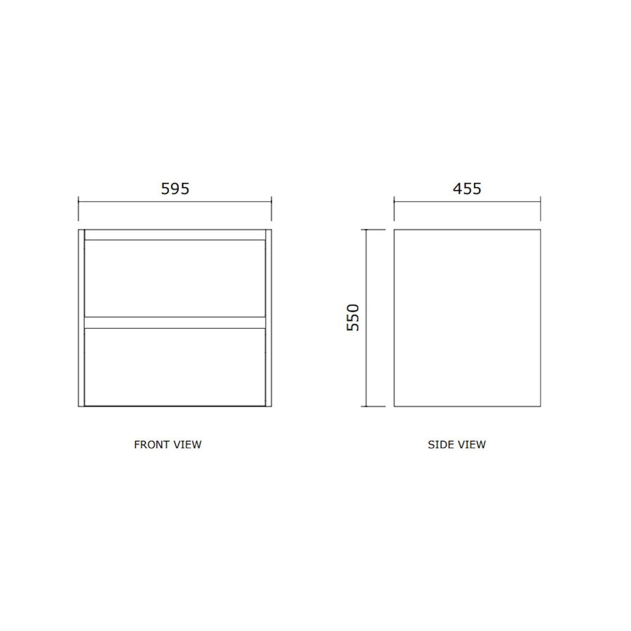 Badmeubelset BWS Riga Met Asia Wastafel Mat Zwart 60 cm Walnoot