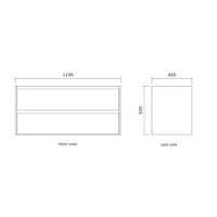 Badmeubelset BWS Riga Met Asia Wastafel Mat Zwart 120 cm Walnoot