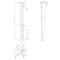 Steunenset Gecoat tbv Palermo 80-120 cm Zwart
