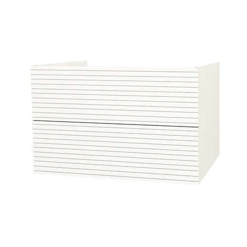 Onderkast BWS Elite 80x45x50 cm Met Horizontaal Reliëf Mat Wit 