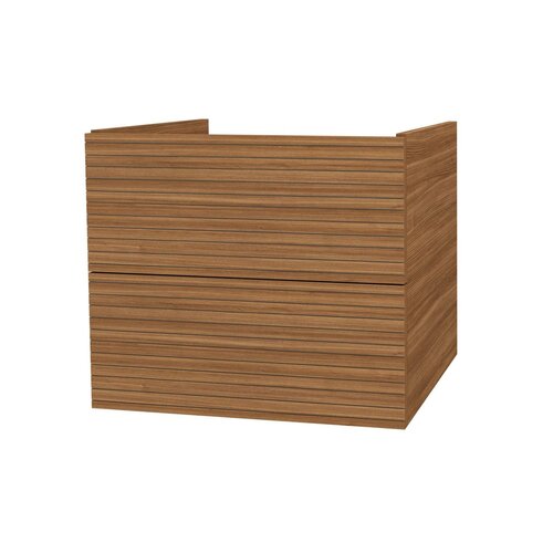 Onderkast BWS Elite 60x45x50 cm Met Horizontaal Reliëf Walnoot 