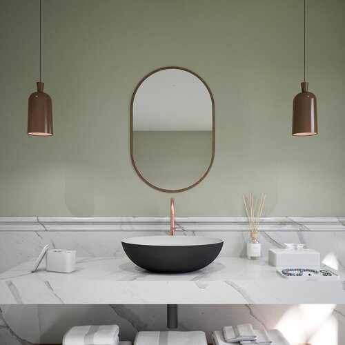 Opbouw Waskom Ideavit Solidthin 50x33x14.5 cm Solid Surface Mat Zwart 