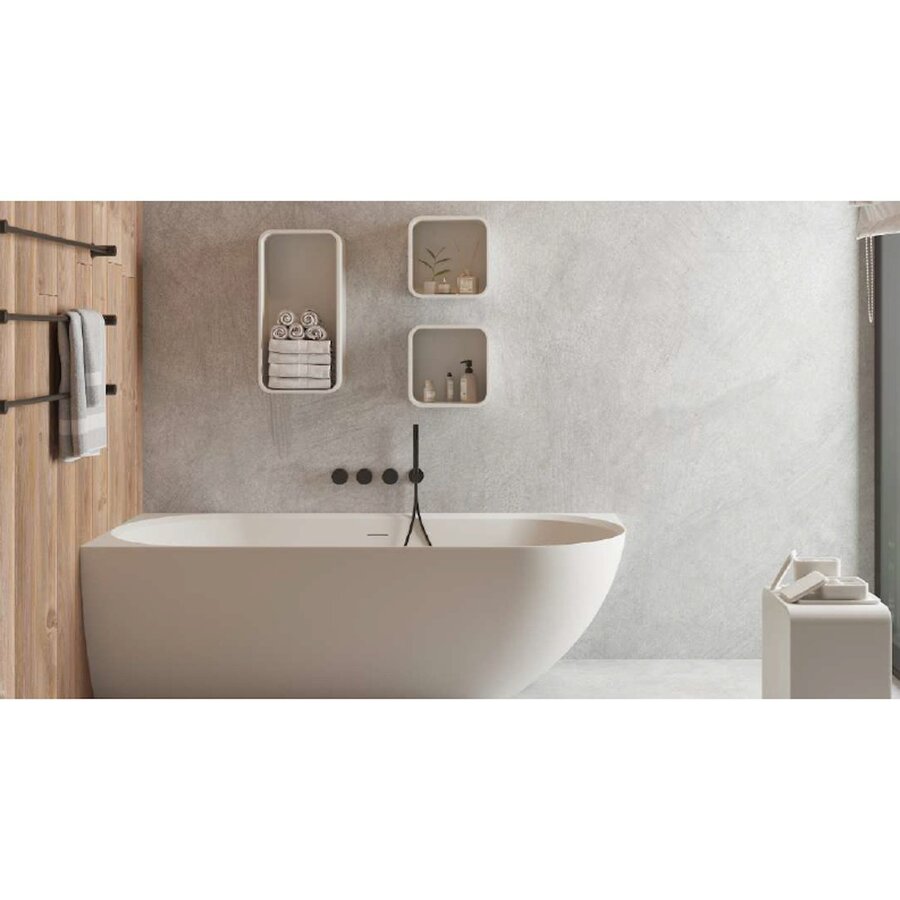 Hoekbad Ideavit SolidNova-CL 180x80x56 cm Links Mat Wit