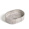 Waskom Ideavit Idea.Rock-E5 40x28x12 cm Ovaal Beton Terrazzo Wit