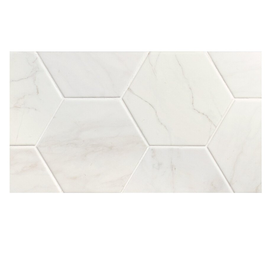 Verona Hexagon White Keramiek 13.9x16cm (Prijs per 0.42 M2) Wit STILE7491