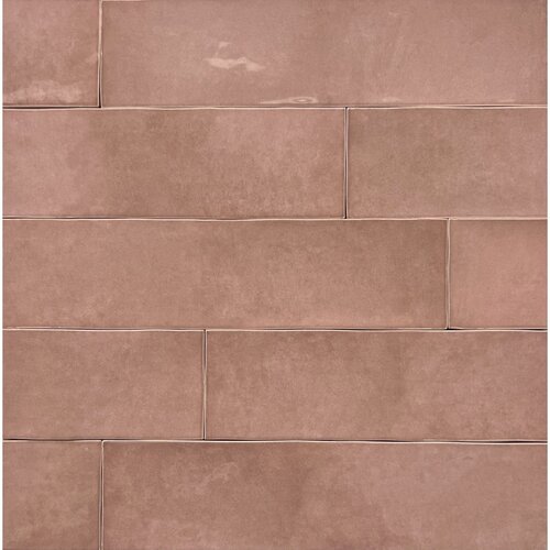 Zellige Rosé Keramiek 6.2x25 cm Rose (Prijs per M2) 