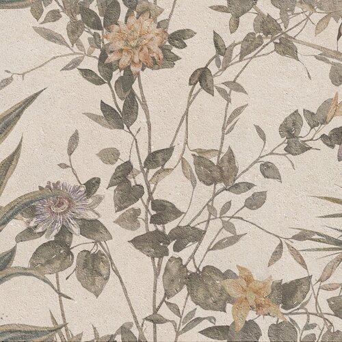 Wandtegel Cifre Ceramica Borneo 60x120 cm Betonlook Mat Beige Met Bloemen (Prijs per M2) 