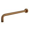 Boss & Wessing Douchearm Rond Gebogen BWS Karsten Met Muurbevestiging 35 cm Geborsteld Brons Koper