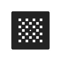 Afvoerrooster Mat Zwart t.b.v. Douchebak Relievo Crag