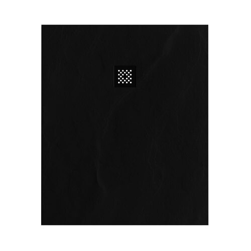 Douchebak Sanitop Just Creating Relievo Crag 100x120 cm Mat Zwart 