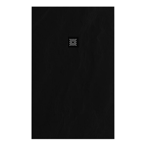 Douchebak Sanitop Just Creating Relievo Crag 100x160 cm Mat Zwart 