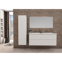 Onderkast BWS Elite 120x45x50 cm Met Horizontaal Reliëf Mat Wit