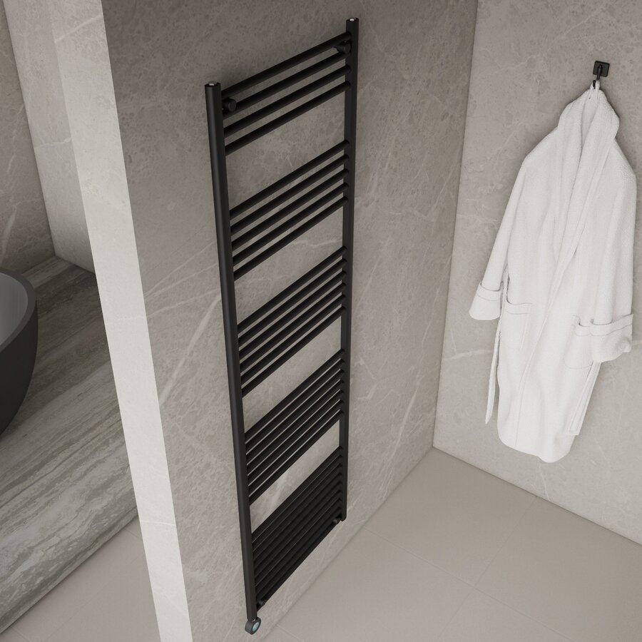 Elektrische Radiator BWS June 900W 180x55 cm 900W Mat Zwart