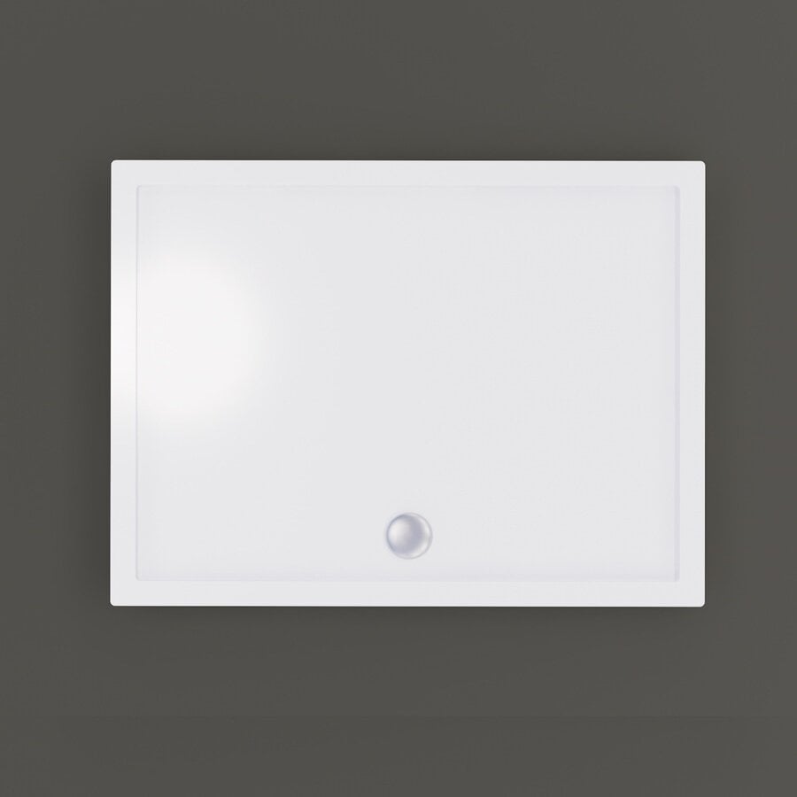 Douchebak BWS Nua Rechthoek Acryl 70x80 cm Wit Inclusief Plint