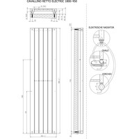 Designradiator Plieger Cavallino Retto Elektrisch 1000 Watt 180x45 cm Wit