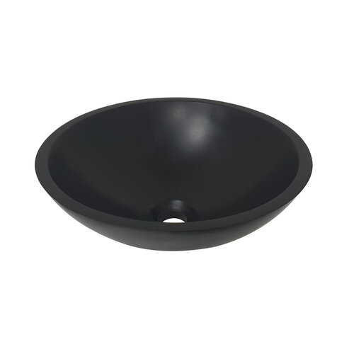 Opzetwaskom Wiesbaden Valerie Solid Surface 43x43x13 cm Mat Zwart 